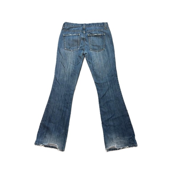 Y2k Mid-waist Bootcut Earl Jeans with Distressed Pockets and Bottoms - Picture 2 of 3